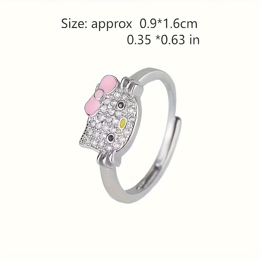 Hello Kitty Open Ring β Adjustable Cute Classic