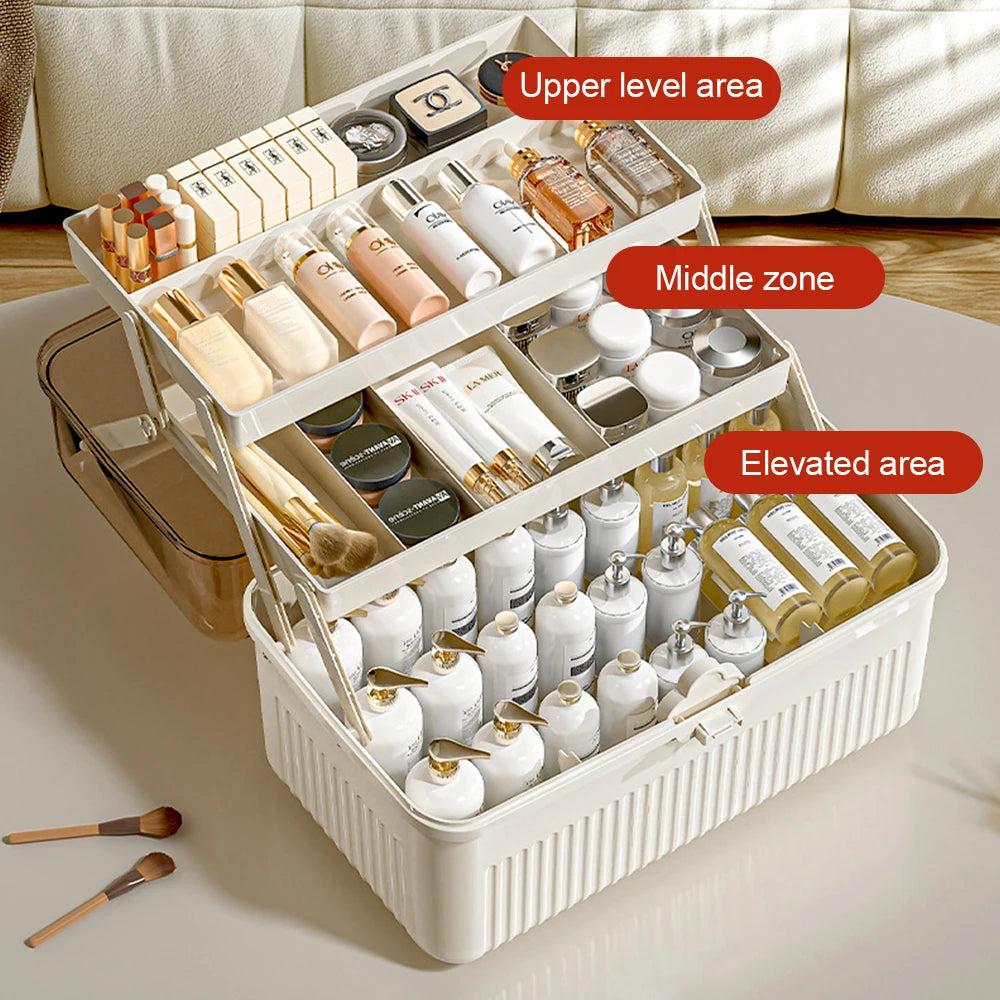 3-Tier Skincare Organizer β Large Capacity