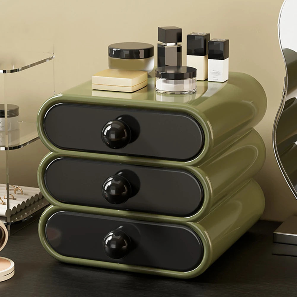 3-Drawer Stackable Vanity Organizer β Large Capacity