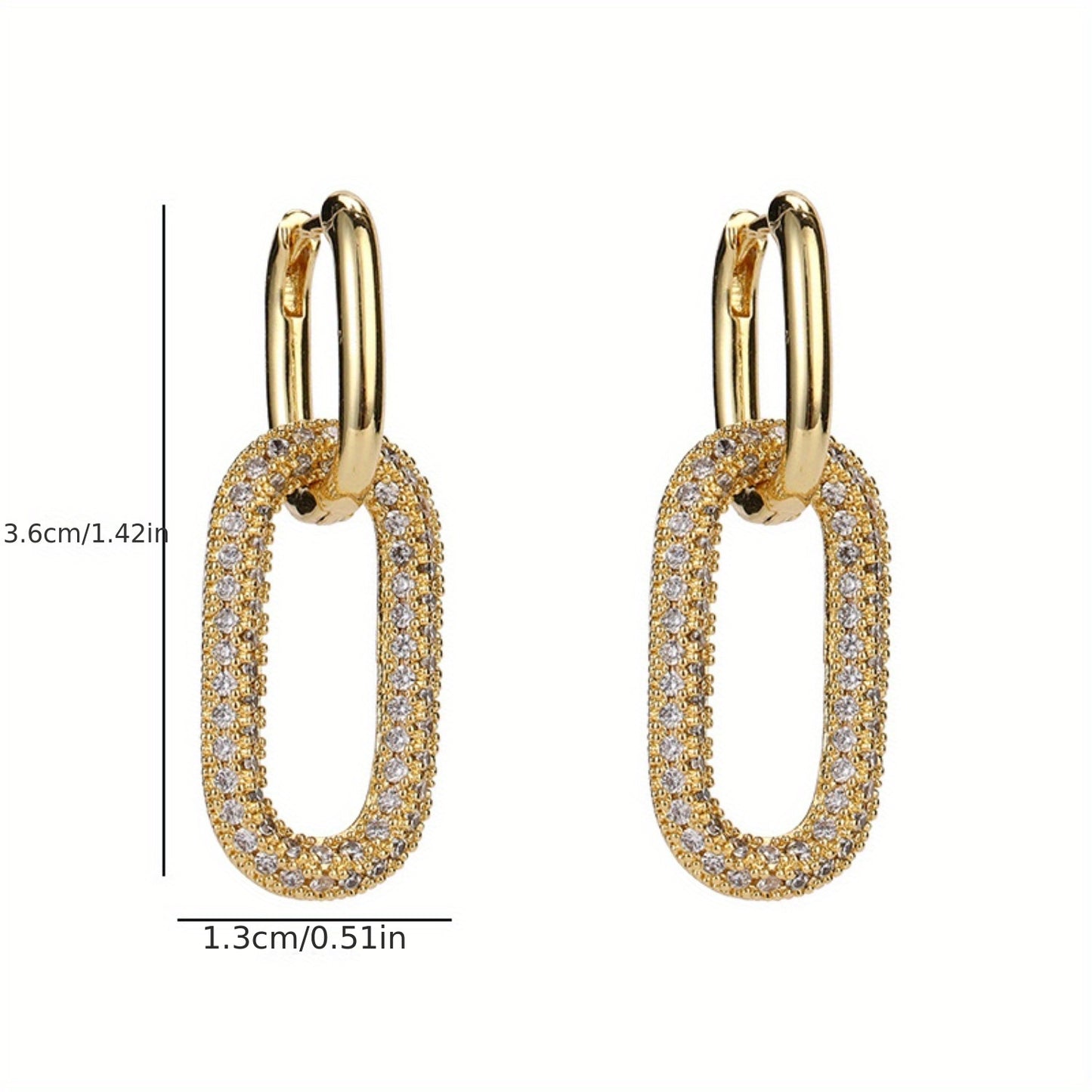 Paperclip Chain Hoop Earrings β Lightweight Trend