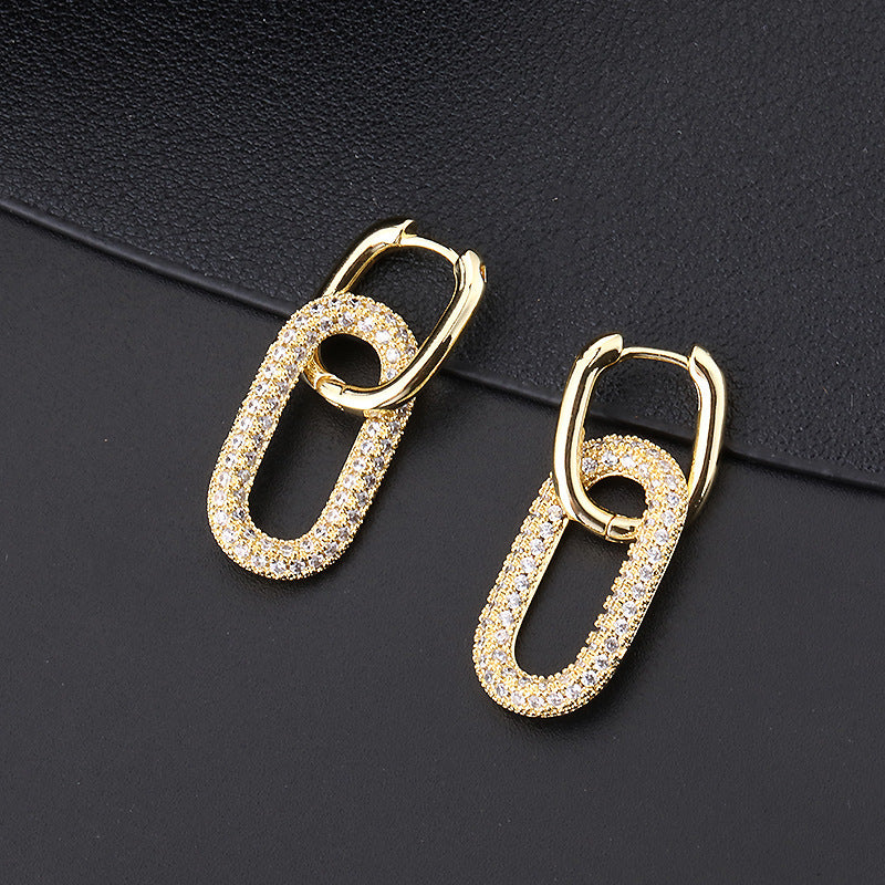 Paperclip Chain Hoop Earrings – Lightweight Trend