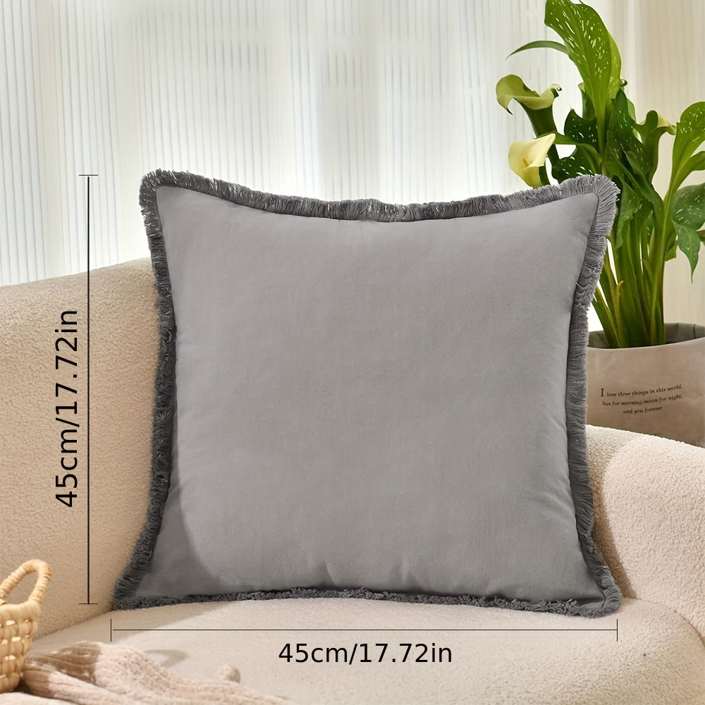Ultra-Soft Boho Fringed Cushion Cover