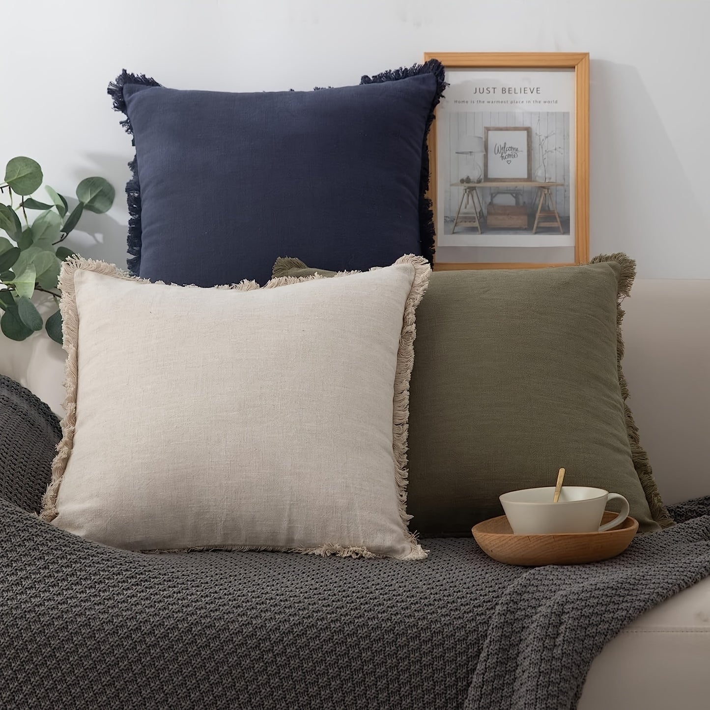Ultra-Soft Boho Fringed Cushion Cover