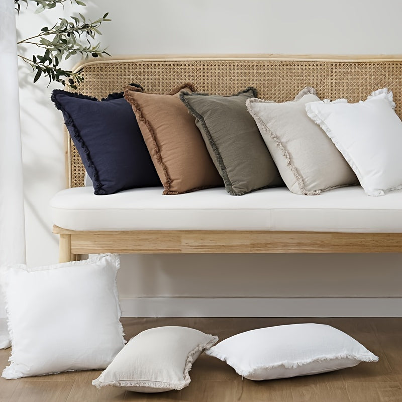 Ultra-Soft Boho Fringed Cushion Cover