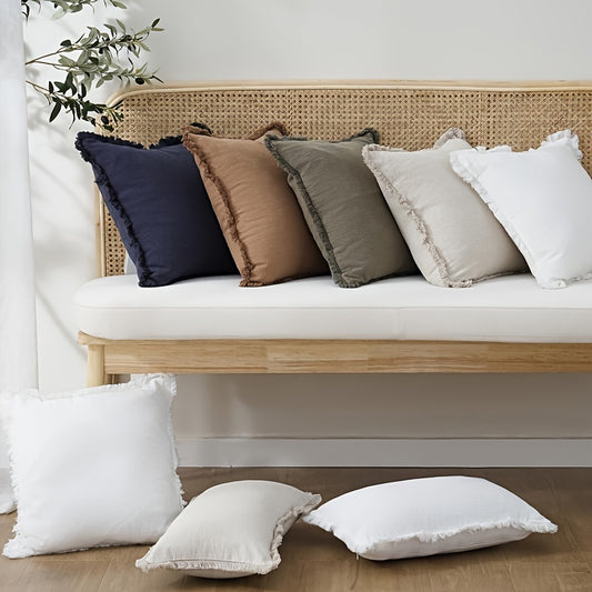 Ultra-Soft Boho Fringed Cushion Cover
