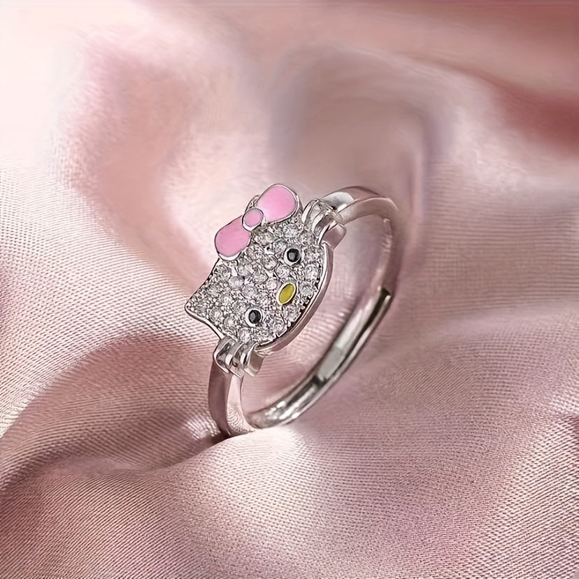 Hello Kitty Open Ring – Adjustable Cute Classic