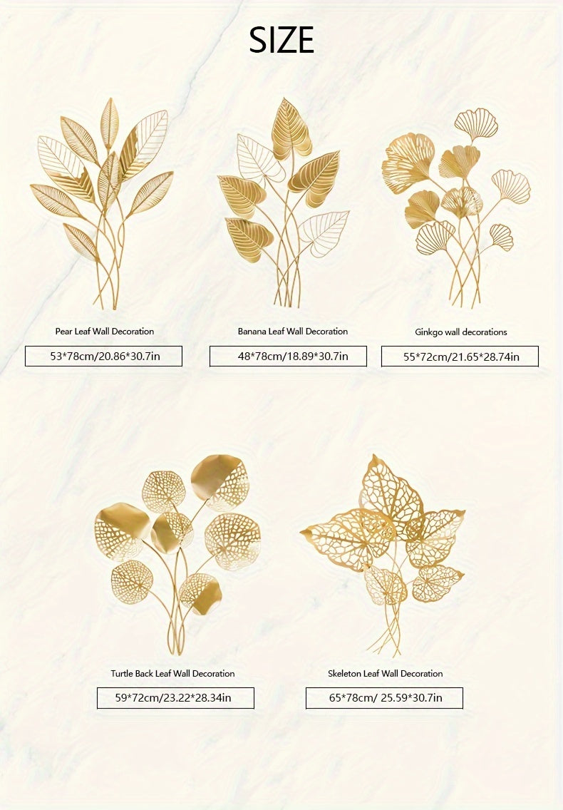 Golden Leaf Art Deco Wall Sign – Luxe Accent