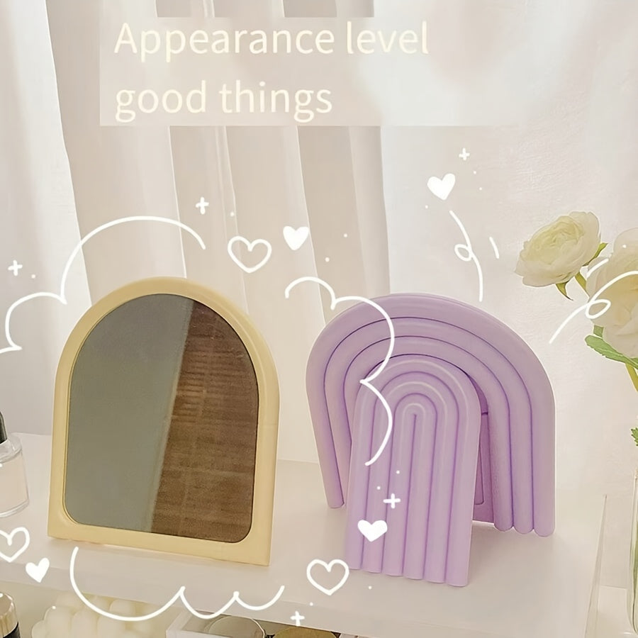 Arch Makeup Mirror – Foldable Aesthetic Vanity