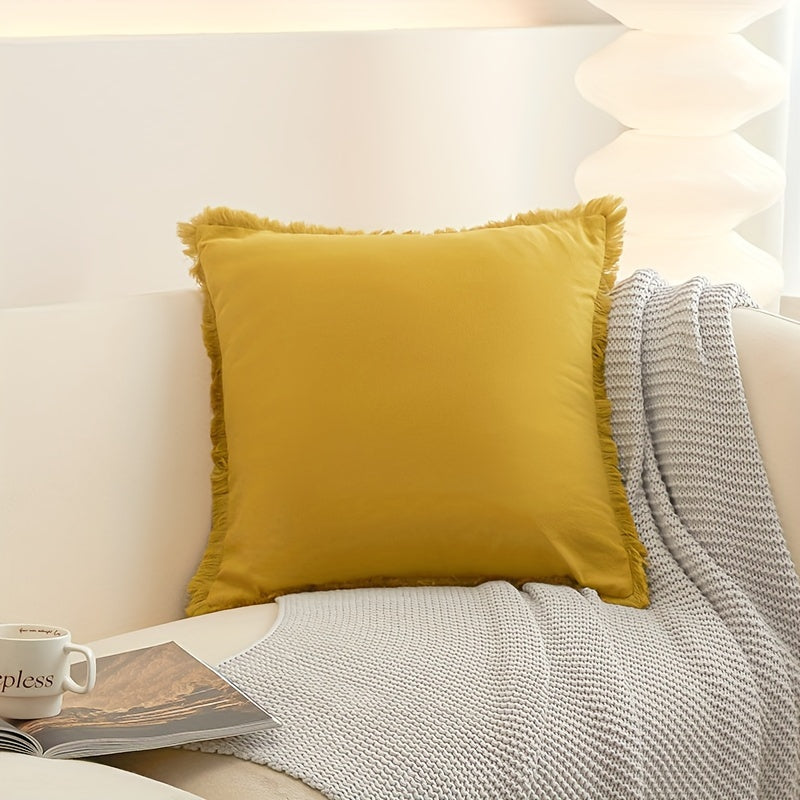 Ultra-Soft Boho Fringed Cushion Cover