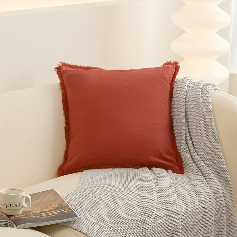 Ultra-Soft Boho Fringed Cushion Cover