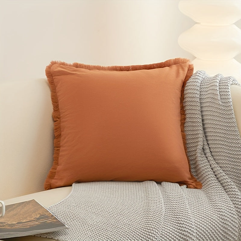 Ultra-Soft Boho Fringed Cushion Cover