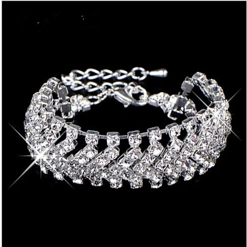 Elegant Rhinestone Chain Bracelet – Sparkle Essential