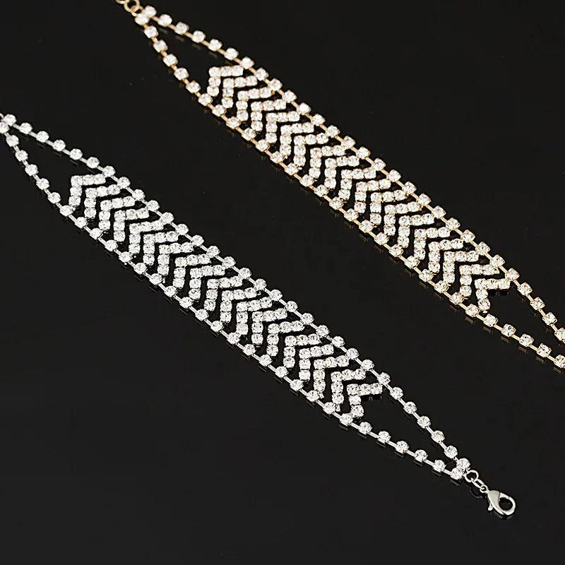 Elegant Rhinestone Chain Bracelet – Sparkle Essential