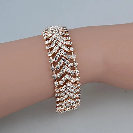 Elegant Rhinestone Chain Bracelet – Sparkle Essential