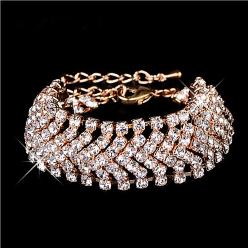 Elegant Rhinestone Chain Bracelet – Sparkle Essential