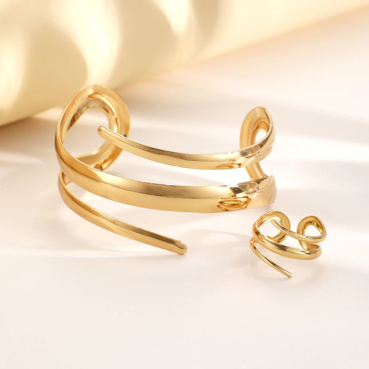 Bold Bracelet & Ring Set – Euro-American Style