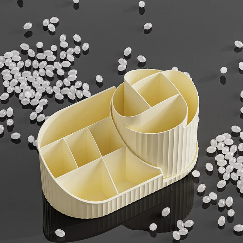 Rotating Cosmetic Carousel – Dustproof Organizer