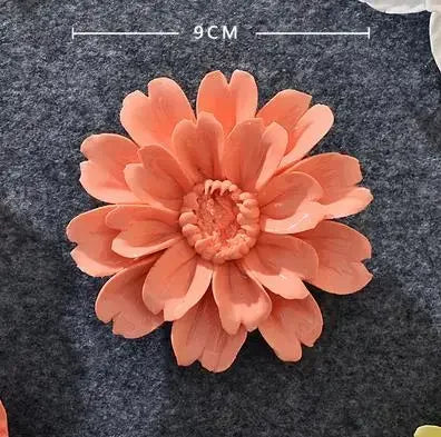 3D Ceramic Flower Wall Art – Aesthetic Home Accent
