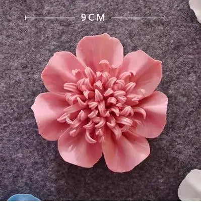 3D Ceramic Flower Wall Art – Aesthetic Home Accent