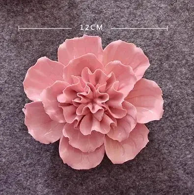 3D Ceramic Flower Wall Art – Aesthetic Home Accent
