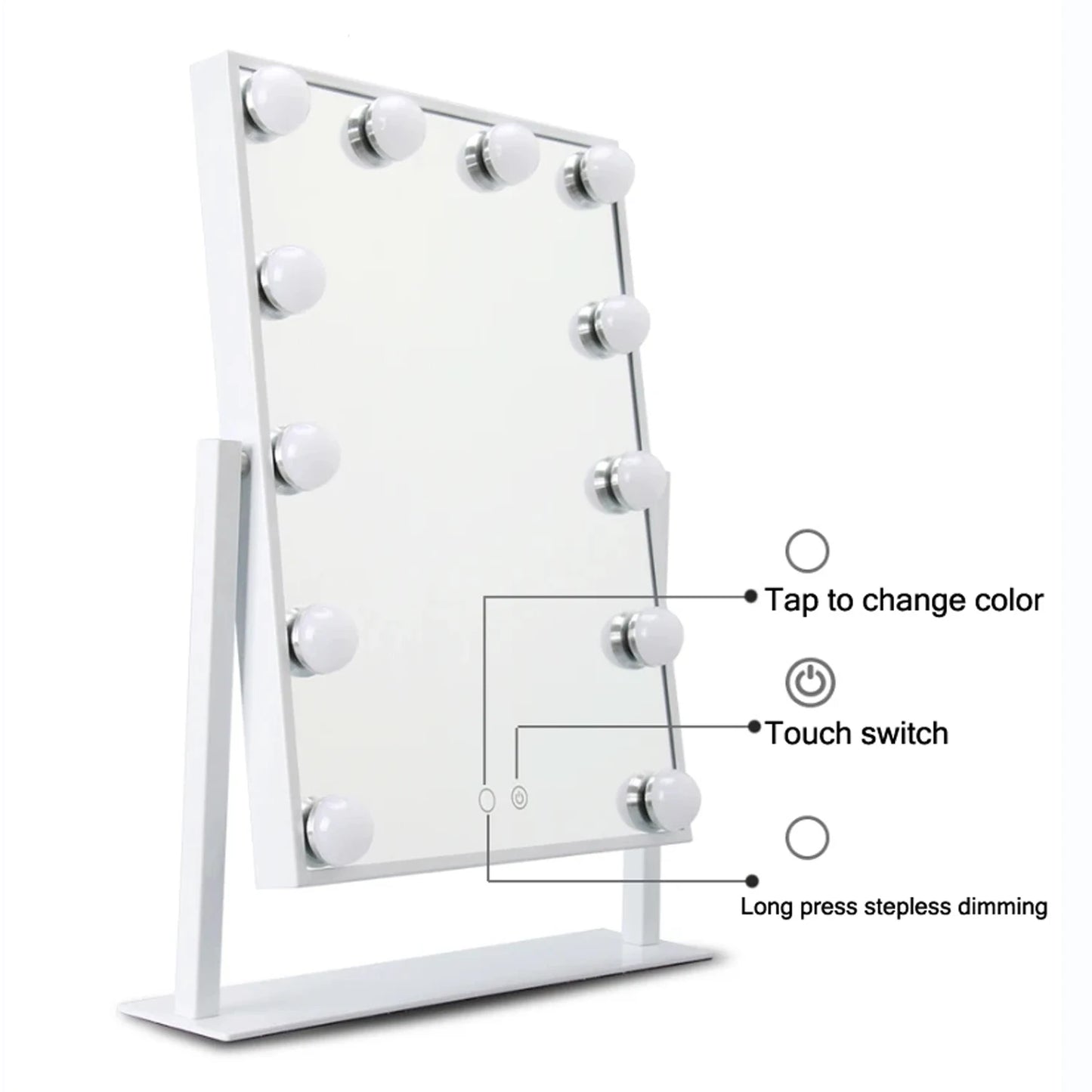 Pro Light Vanity Mirror – 9/12 LED, 3 Colors, 360°