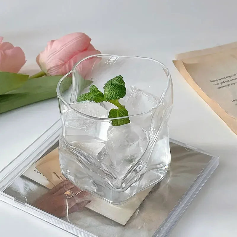 Twisted Korean Glass – Wavy Aesthetic Cup