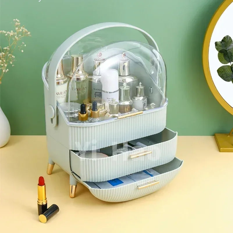 Dustproof Desktop Organizer – Clear Stack System