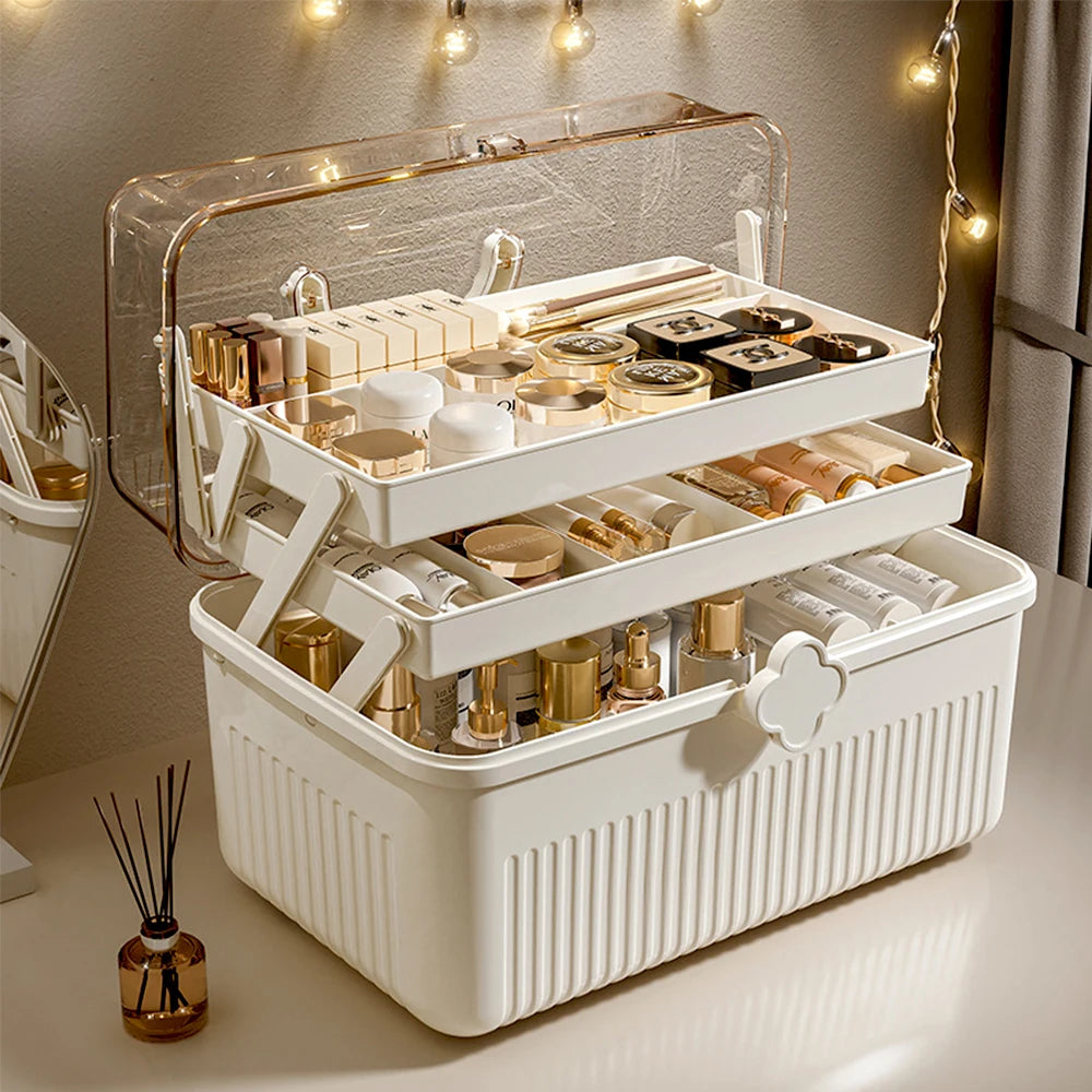 3-Tier Skincare Organizer – Large Capacity
