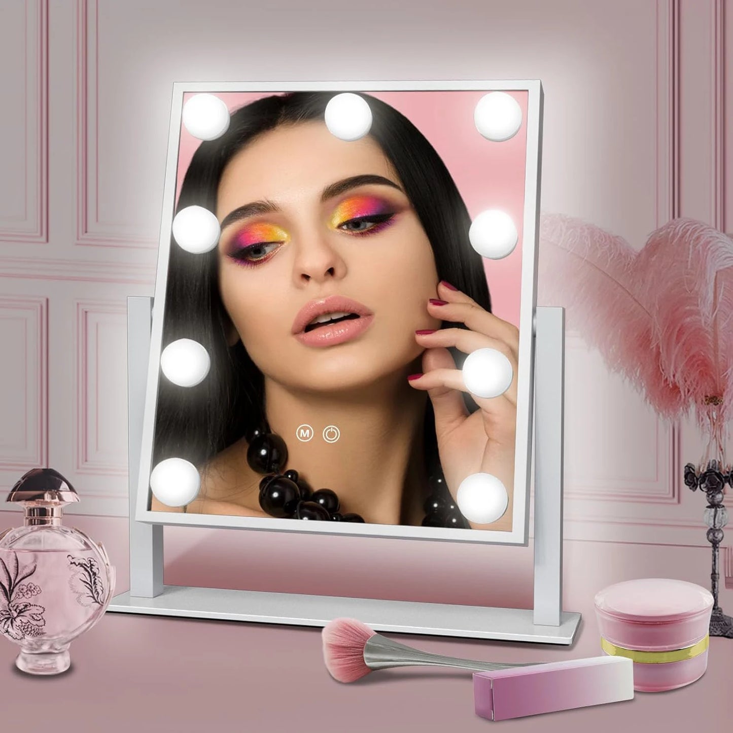 Pro Light Vanity Mirror – 9/12 LED, 3 Colors, 360°
