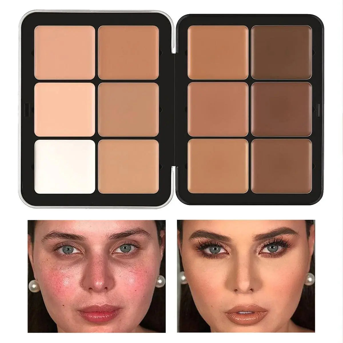 12-Shade Concealer Palette – Matte Sculpt & Correct