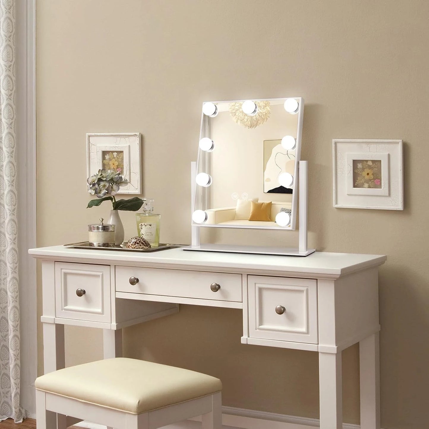 Pro Light Vanity Mirror – 9/12 LED, 3 Colors, 360°