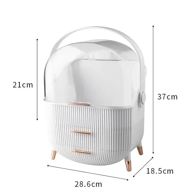 Dustproof Desktop Organizer – Clear Stack System