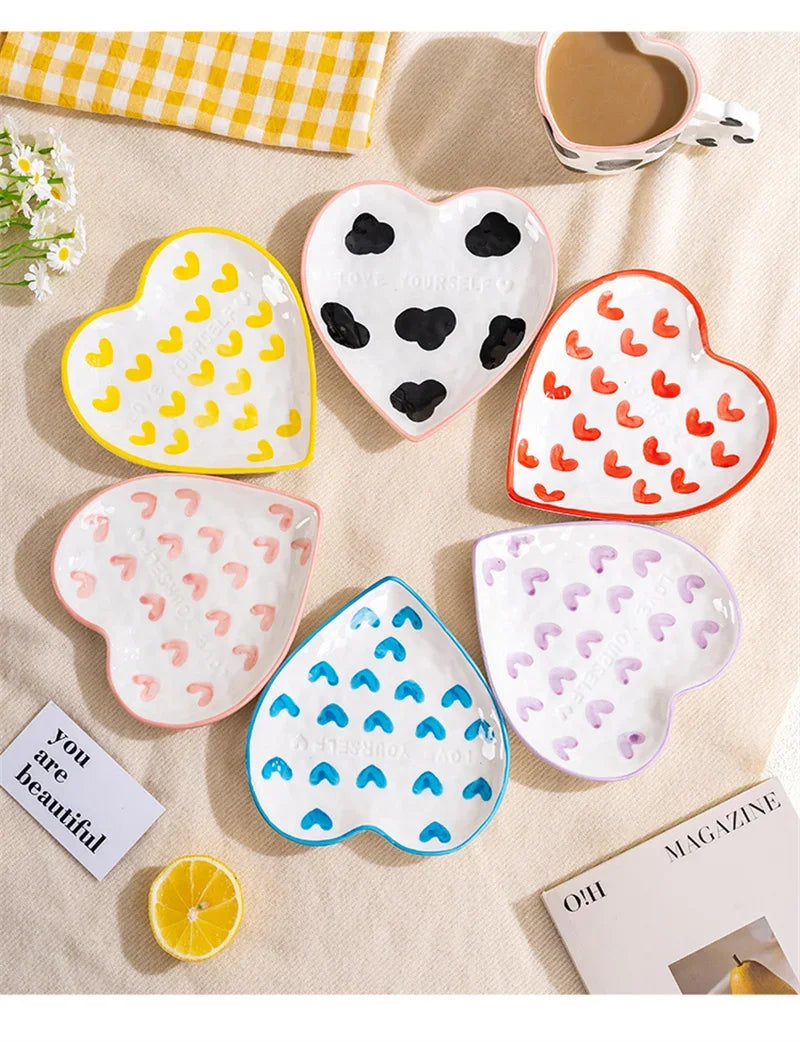 Heart Cup & Saucer – Cute INS Style