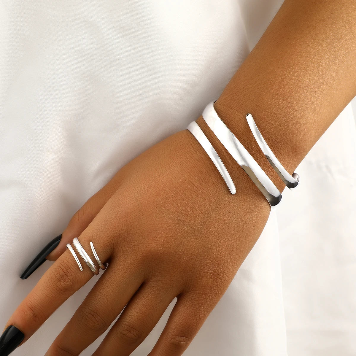 Bold Bracelet & Ring Set – Euro-American Style