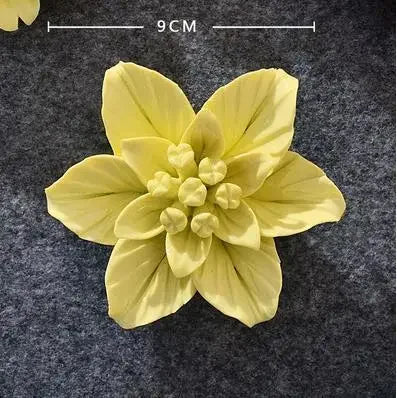 3D Ceramic Flower Wall Art – Aesthetic Home Accent