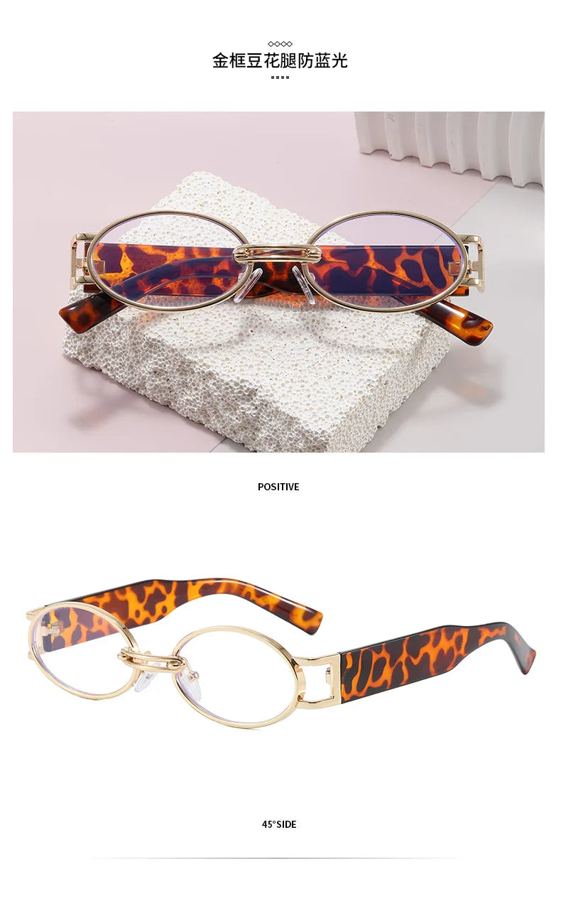 Retro Oval UV400 Sunglasses – Slim Vintage Silhouette