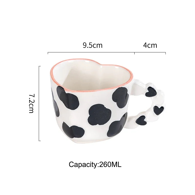 Heart Cup & Saucer – Cute INS Style