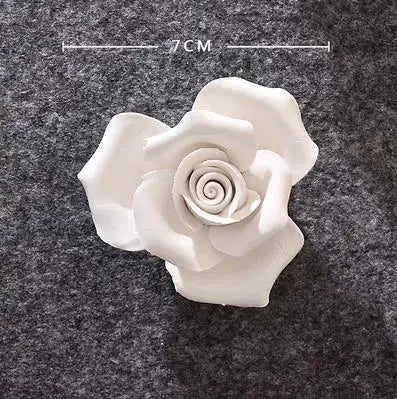 3D Ceramic Flower Wall Art – Aesthetic Home Accent