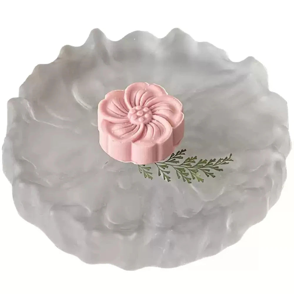 Frosted Glass Plate – Minimal Transparent Dinnerware