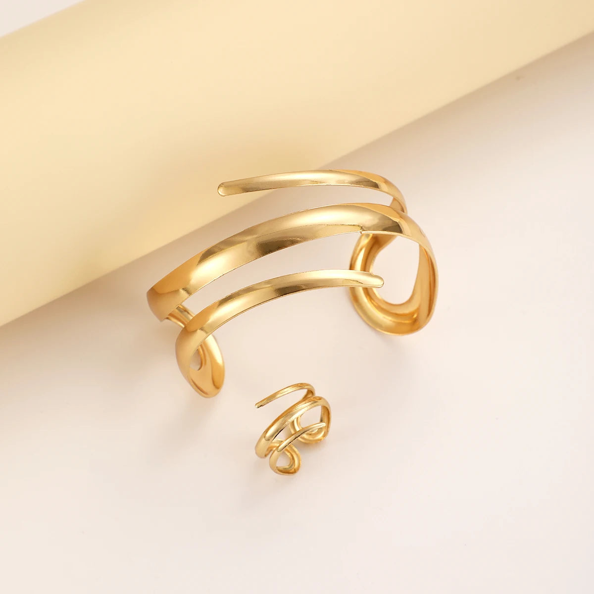 Bold Bracelet & Ring Set – Euro-American Style