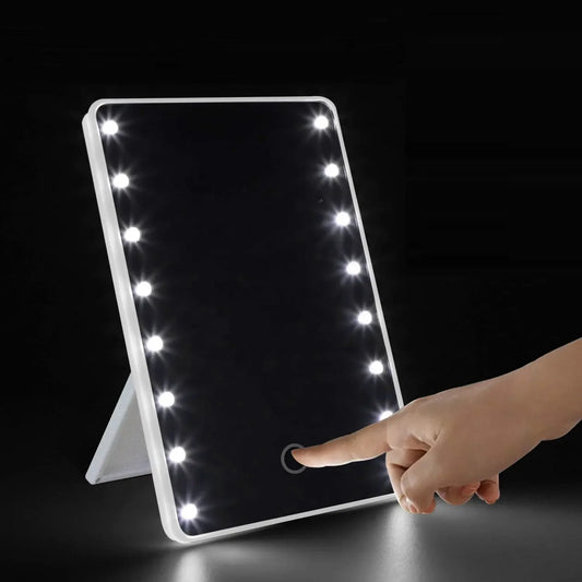 Portable Lighted Vanity Mirror – Touch & Fold Travel