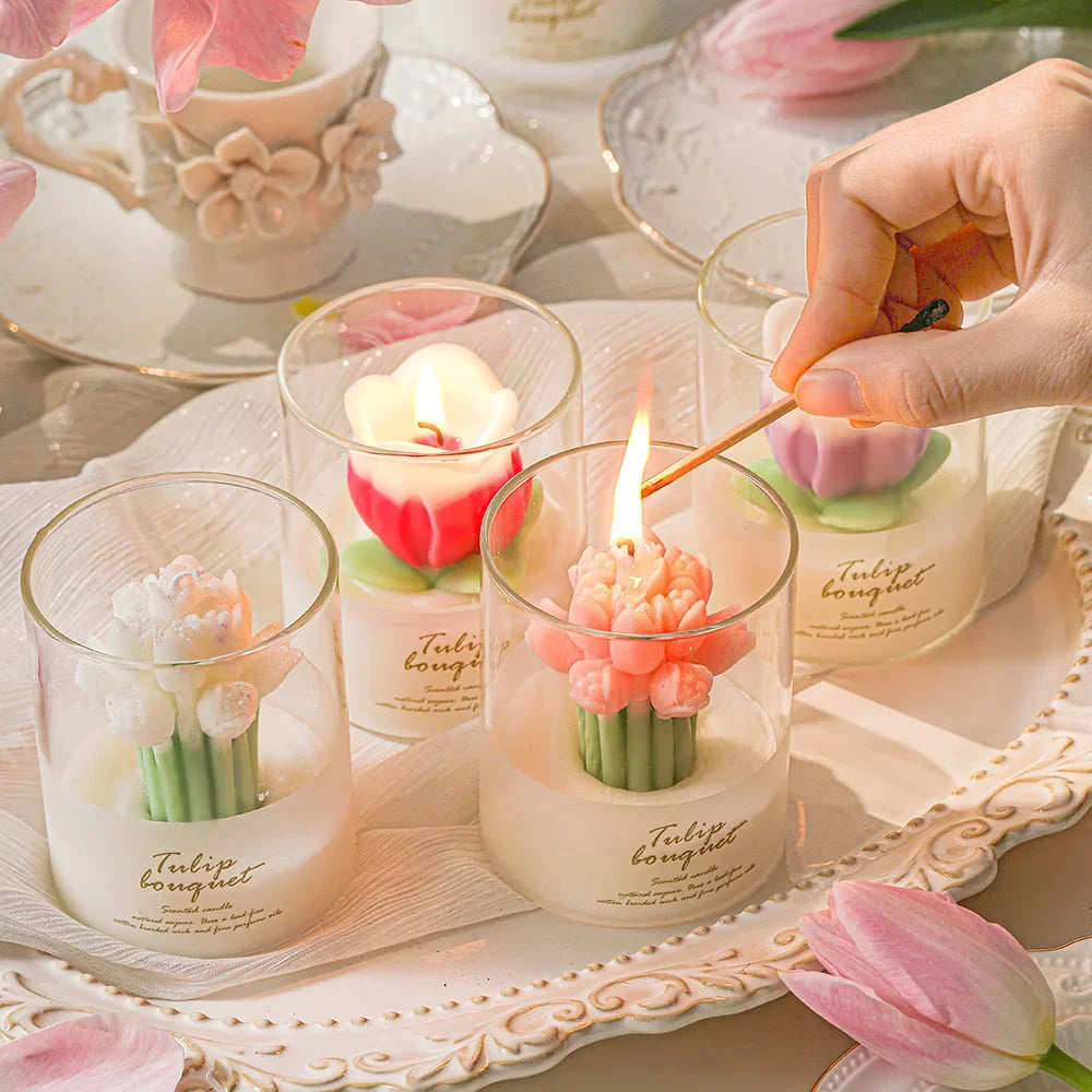Handmade Bouquet Scented Candle – Wedding Bloom