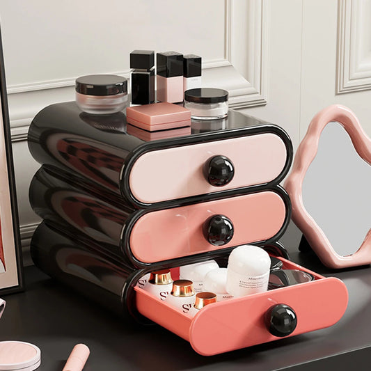 3-Drawer Stackable Vanity Organizer – Large Capacity