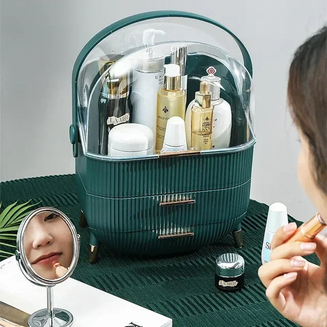 Dustproof Desktop Organizer – Clear Stack System