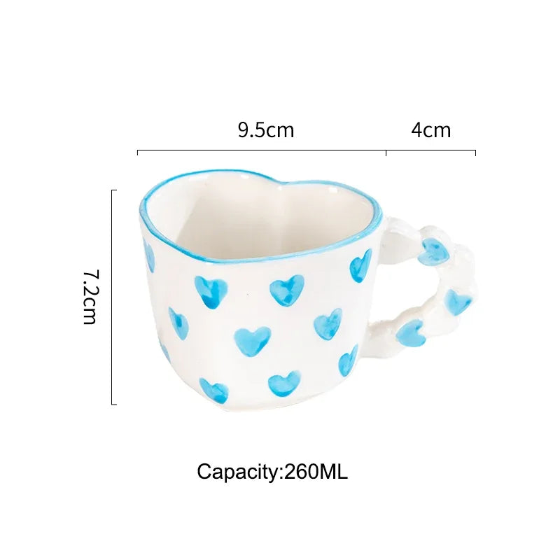 Heart Cup & Saucer – Cute INS Style