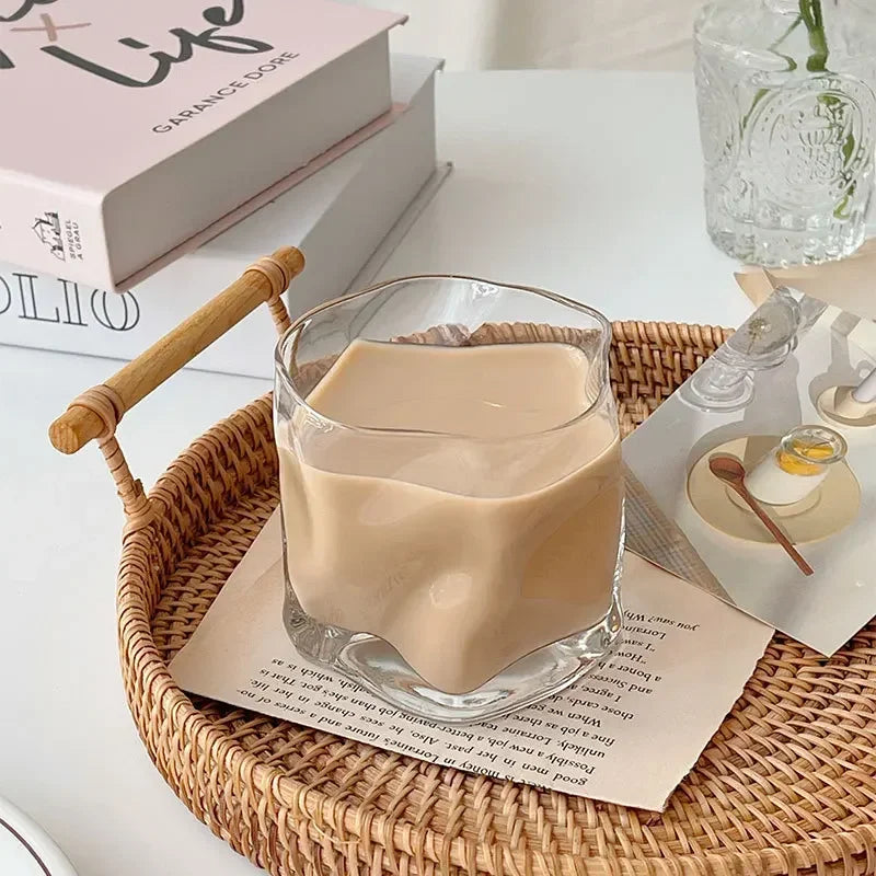 Twisted Korean Glass – Wavy Aesthetic Cup