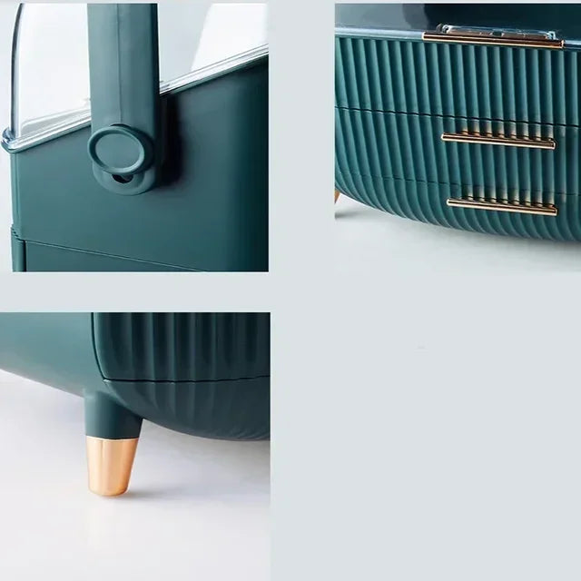 Dustproof Desktop Organizer – Clear Stack System