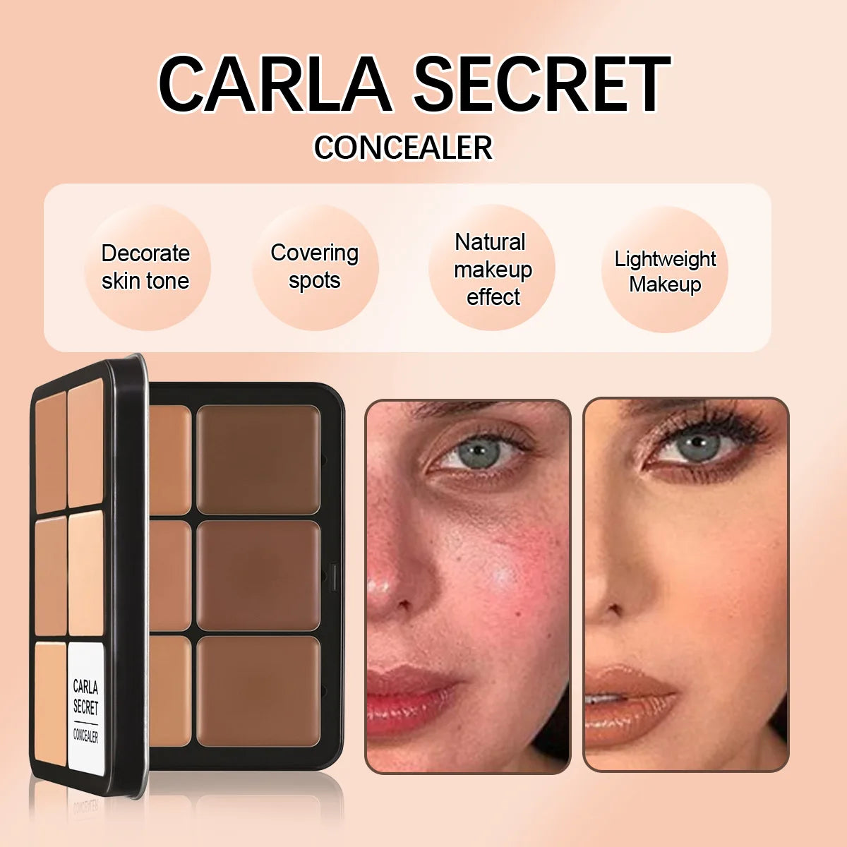 12-Shade Concealer Palette – Matte Sculpt & Correct