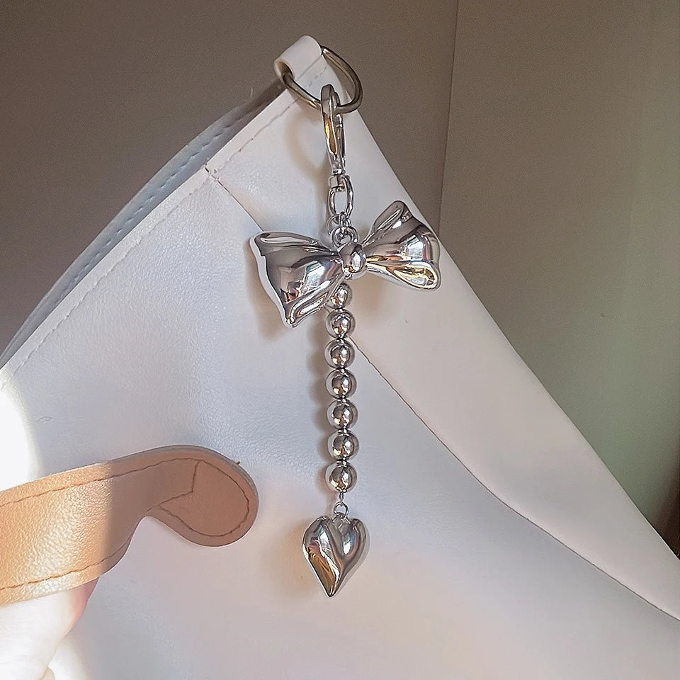 Bowknot Bag Charm – Luxe Keychain Accent