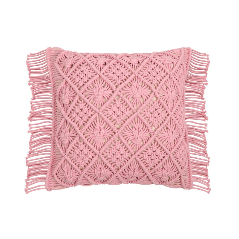Vintage Geo Handwoven Cushion Cover – Cozy Rope Texture